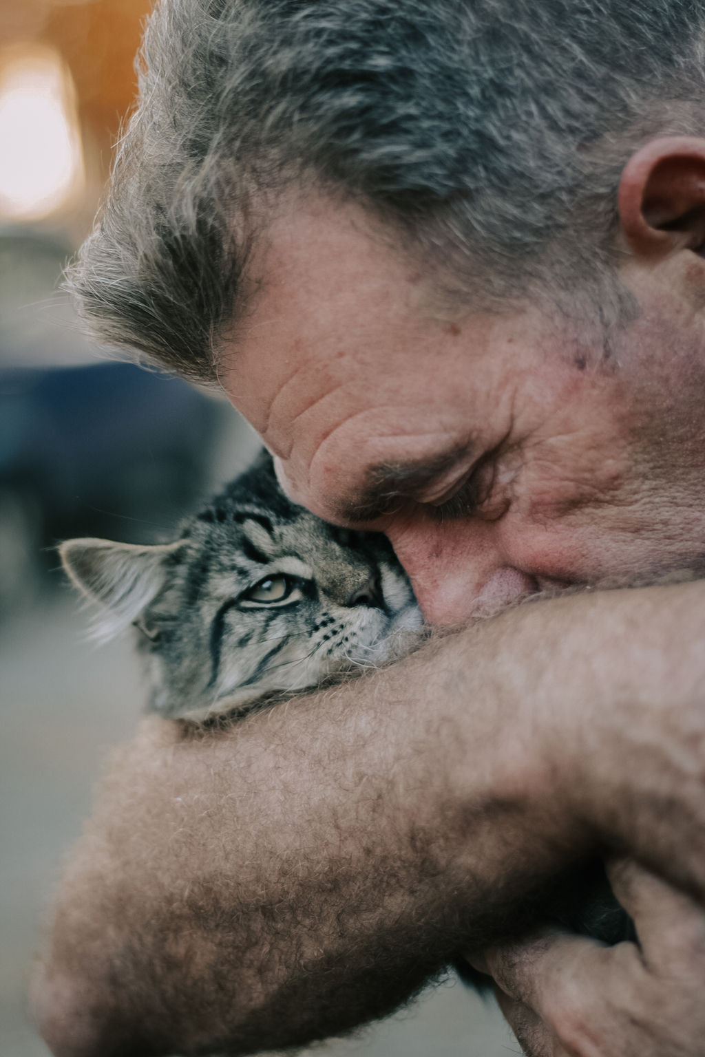 Father and child emotional portrait